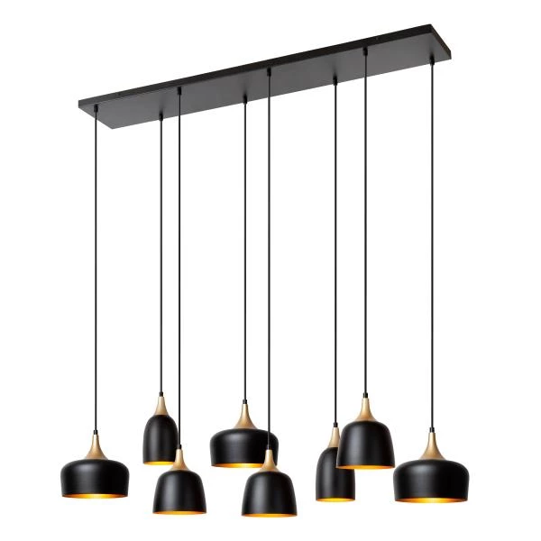 Lucide CHAYANNE - Pendelleuchten - 8xE14 - Schwarz - detail 4